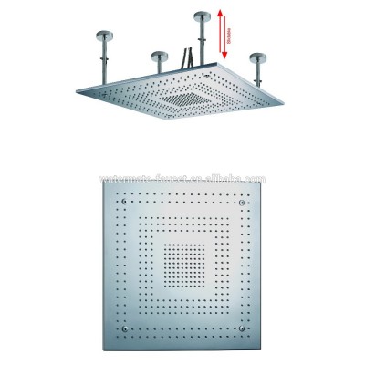 Multi-purpose shower head with brass ceiling and waterfall square shower head